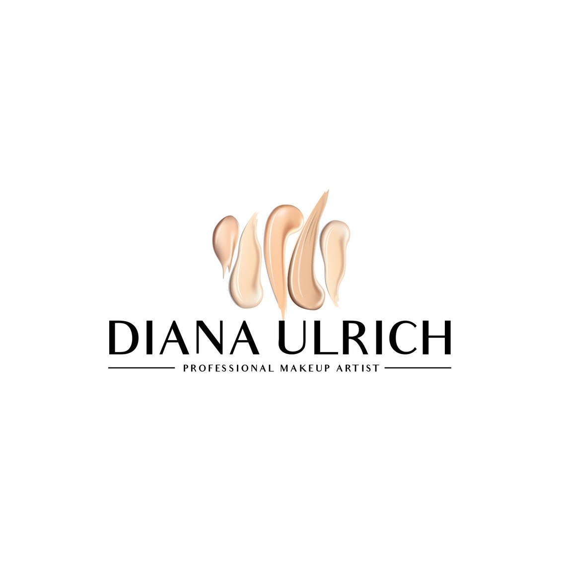 Diana Ulrich Professional Makeup Artist Foundation Swatch Logo Poster - Image 2