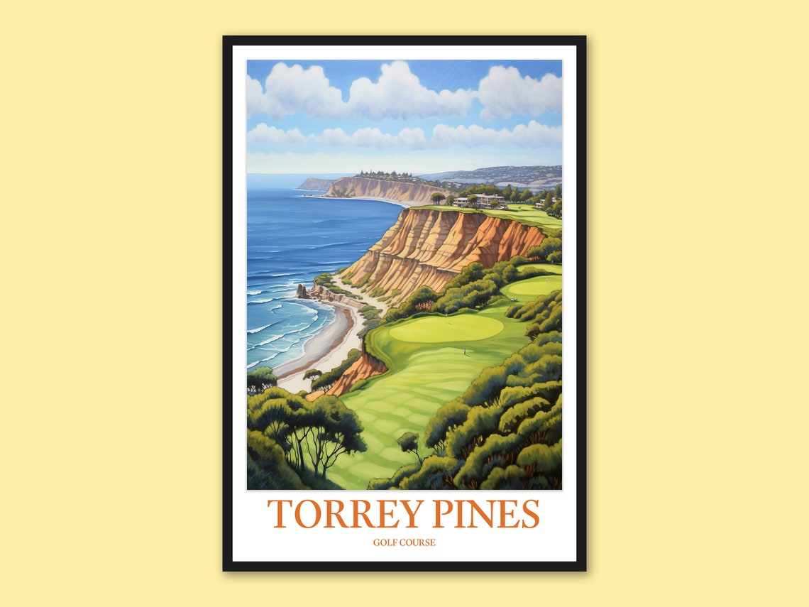 Torrey Pines Golf Course Fairway Overlooking Pacific Ocean Poster