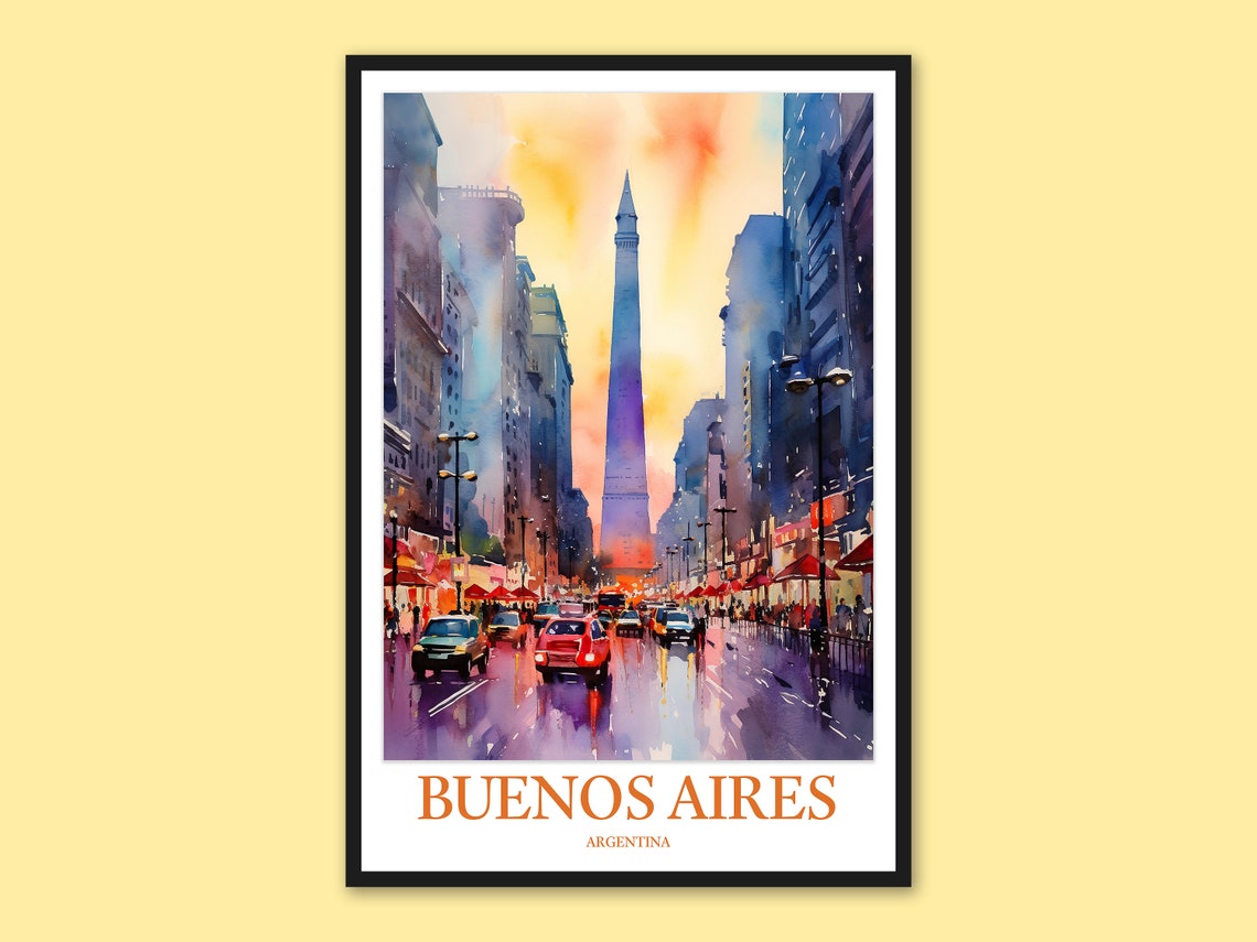 Buenos Aires Travel Poster Argentina Wall Art