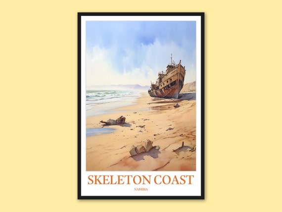 Skeleton Coast Travel Print Namibia Wall Art