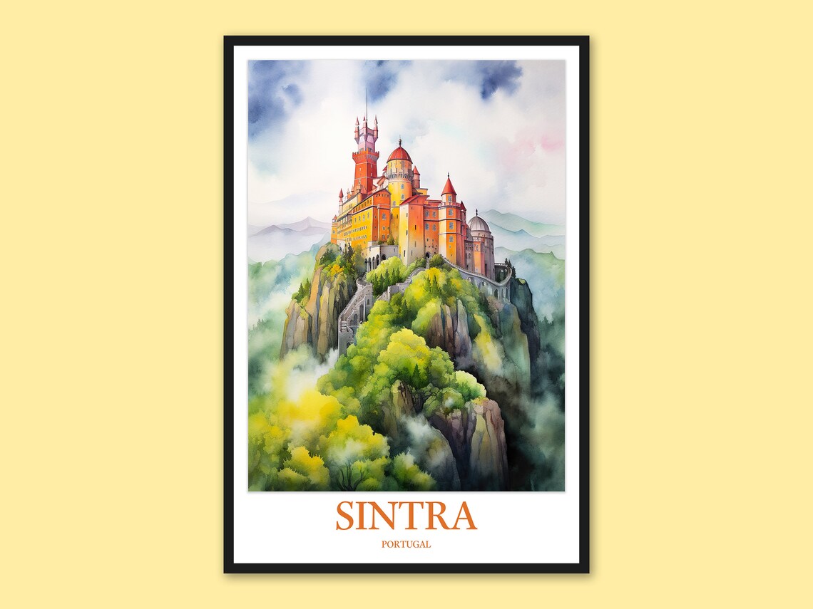 Sintra Portugal Pena Palace Travel Poster