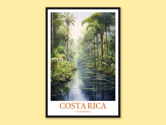 Costa Rica Print Tortuguero Canal Forest River Wall Art