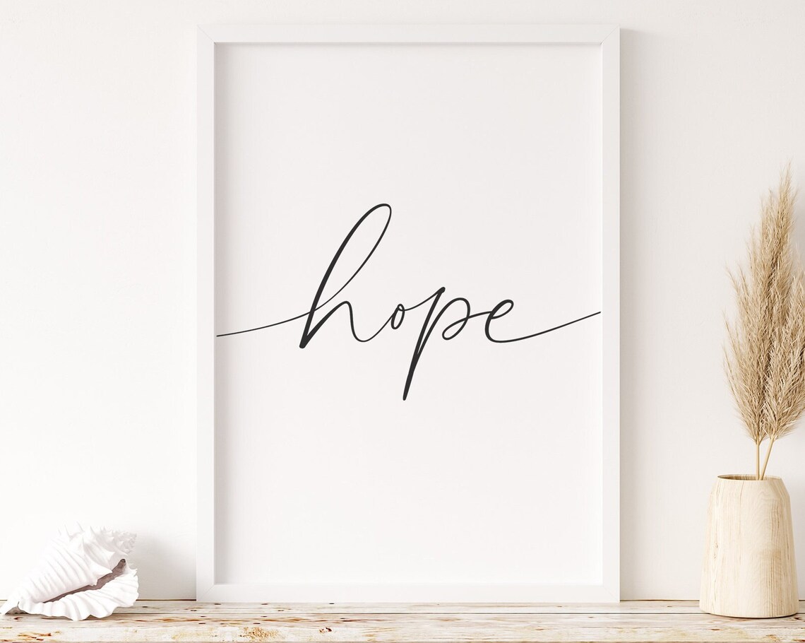 Hope Print, Bible Verse Christian Farmhouse Decor