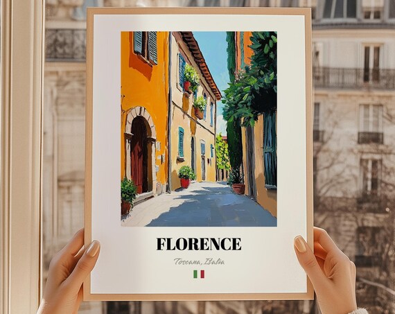 Florence Toscana Italia Wall Decor Reproduction Oil Painting Poster Friend Gift Living Room Art