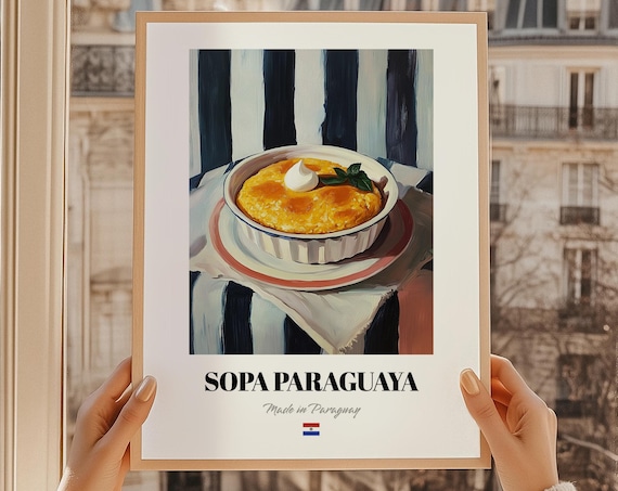Sopa Paraguaya Paraguayan Cornbread Painting Kitchen Food Wall Art