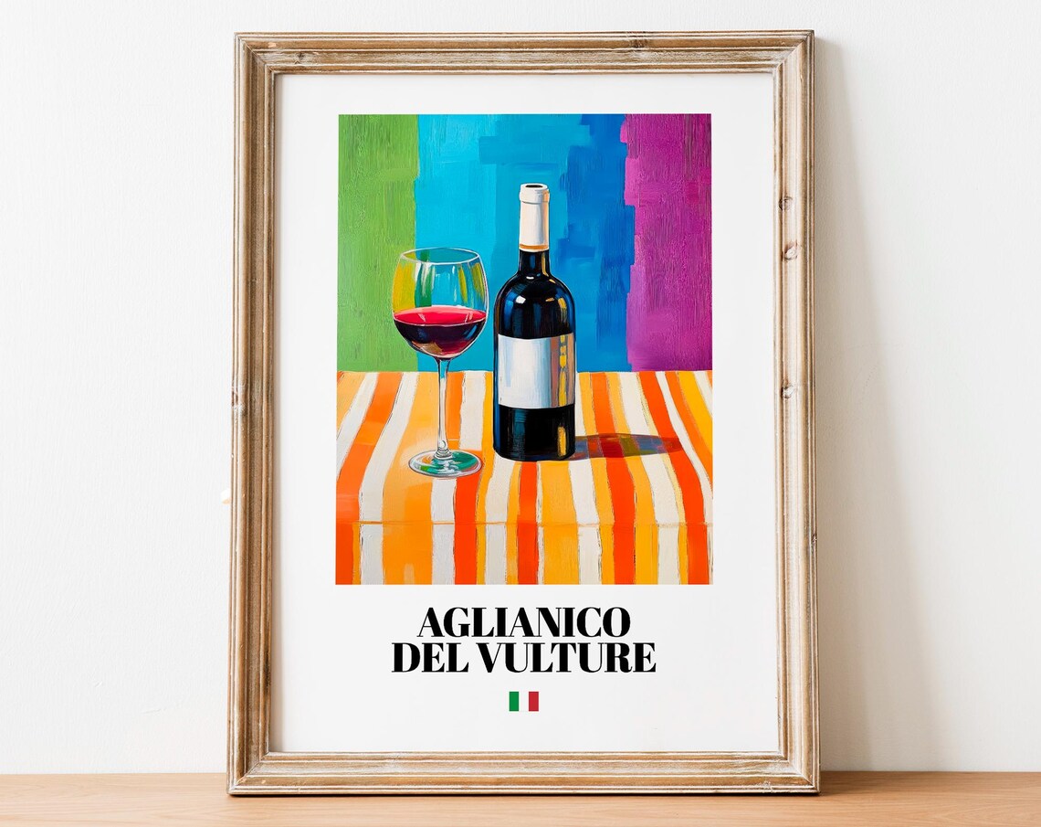 Aglianico Del Vulture, Southern Italian Wine Poster