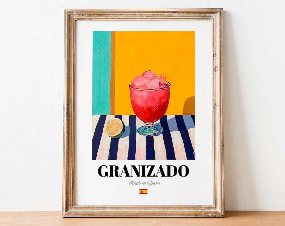 Granizado Poster Print, Summer Beverage Artwork