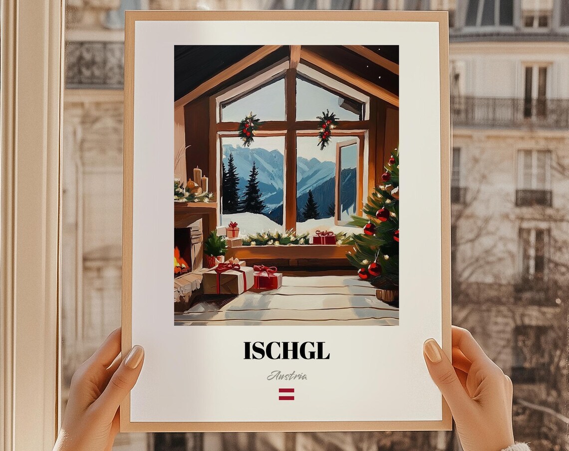 Ischgl Austria Ski Resort Wall Art Print Poster Christmas Gift