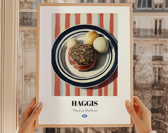 Haggis Scottish Savory Pudding Traditional National Dish Food Art Poster