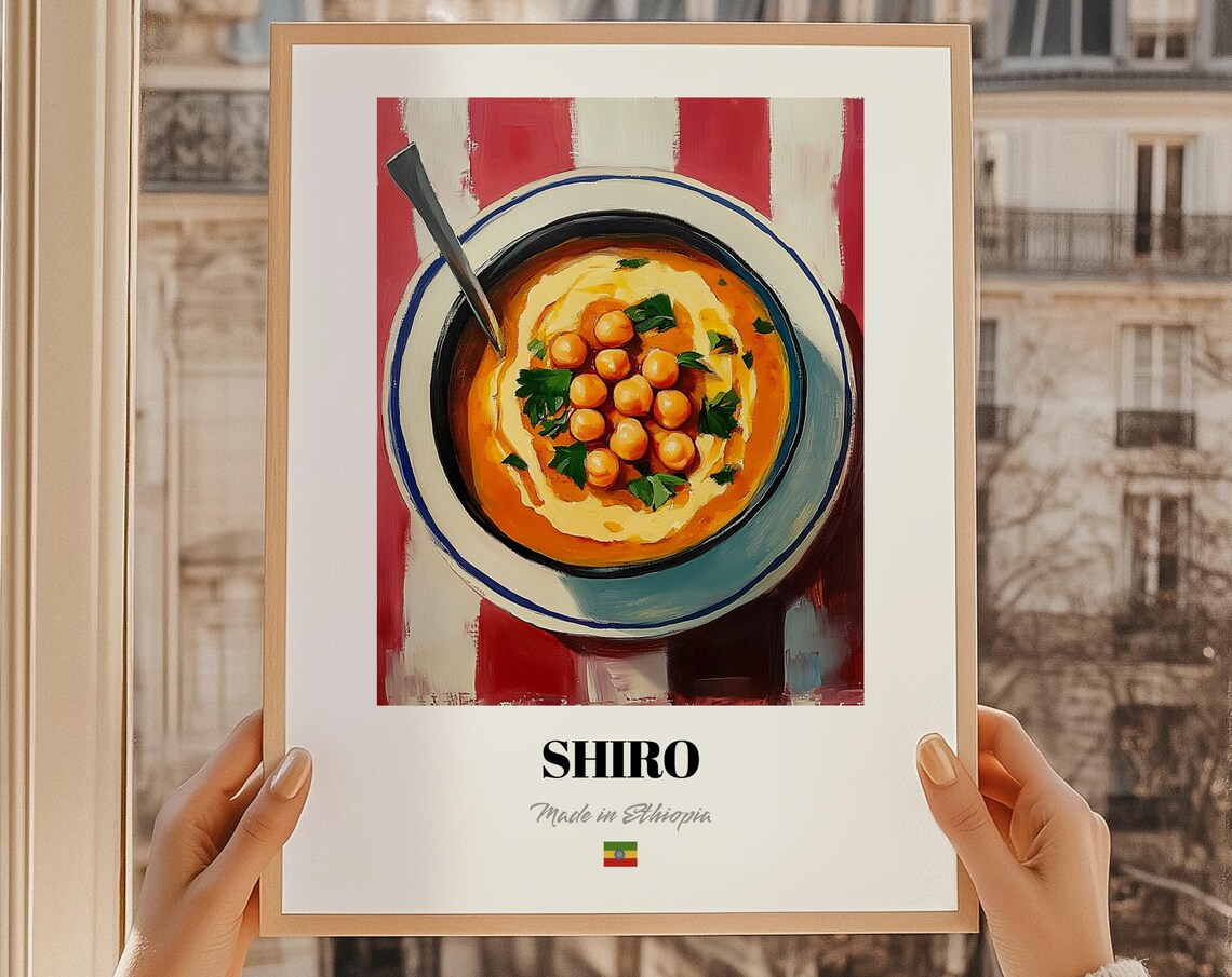 Ethiopian Shiro Chickpea Stew Traditional Recipe Kitchen Poster