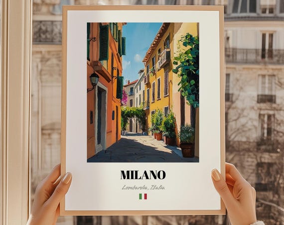 Milano Lombardia Italia Wall Art Oil Painting Reproduction Print Friend Gift Bedroom