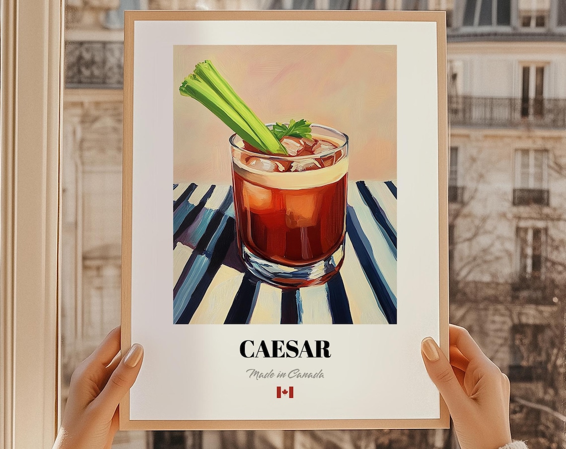 Caesar Canadian Whiskey Poster, Bar Decor Wall Art