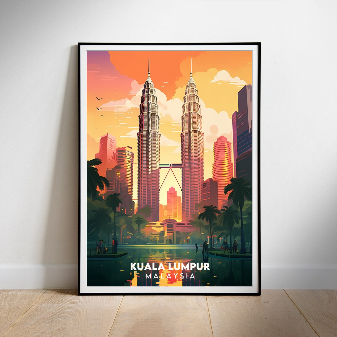 Kuala Lumpur Malaysia Travel Poster Art Print