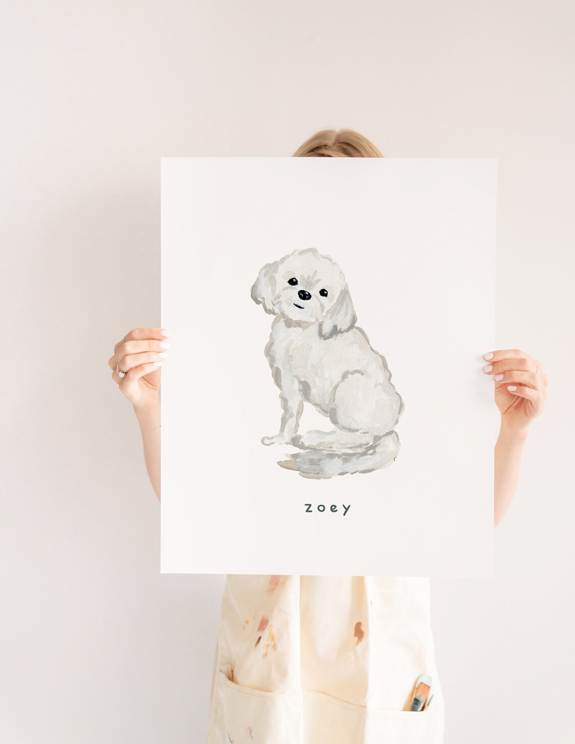 Havanese Pet Name Print, Christmas Gift Portrait - Image 2