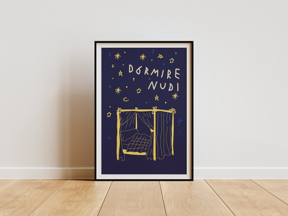 Italian Bedroom Celestial Typography Art Print - Image 2