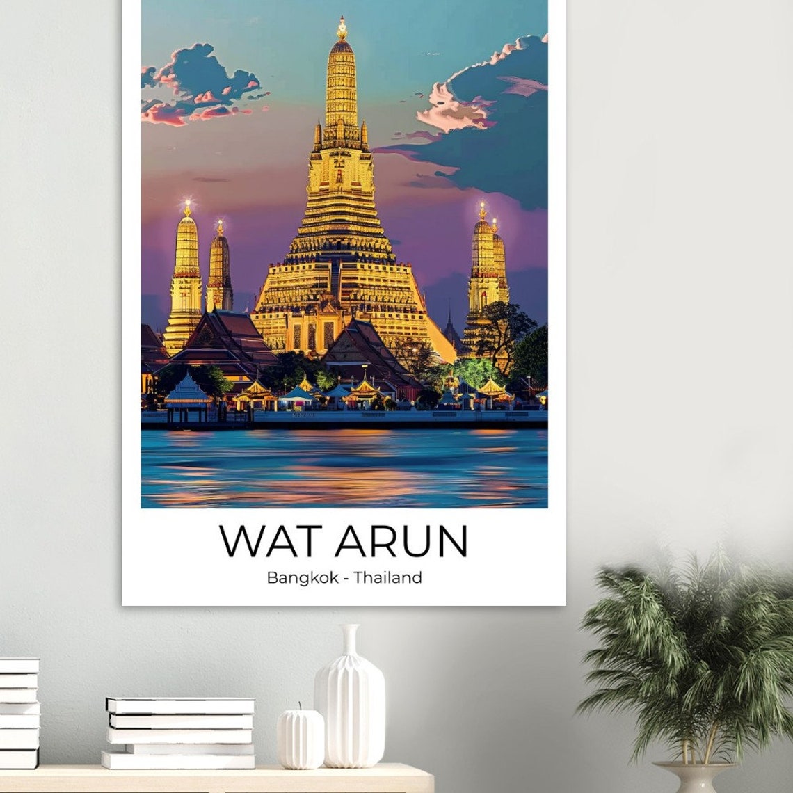 Bangkok Wat Arun Travel Poster Of Bangkok Wall Art Bangkok Travel Thailand Bangkok Wall Decoration - Image 2