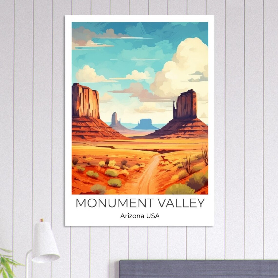Monument Valley Arizona Desert Buttes Vintage Travel Art Poster - Image 4