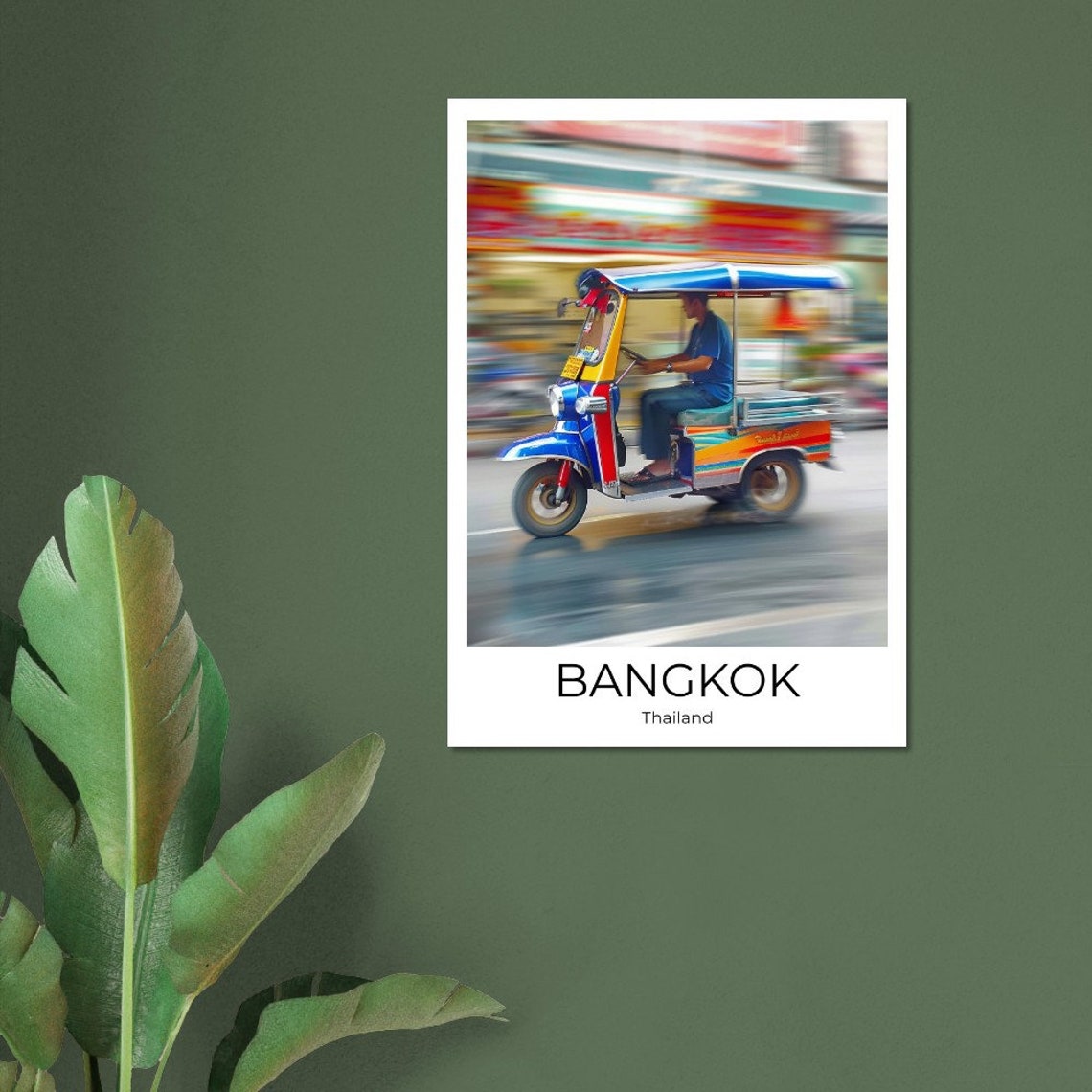 Bangkok Tuk Tuk Travel Poster Of Street Life At Bangkok Wall Art Bangkok Travel Thailand Bangkok Wall Decoration - Image 3