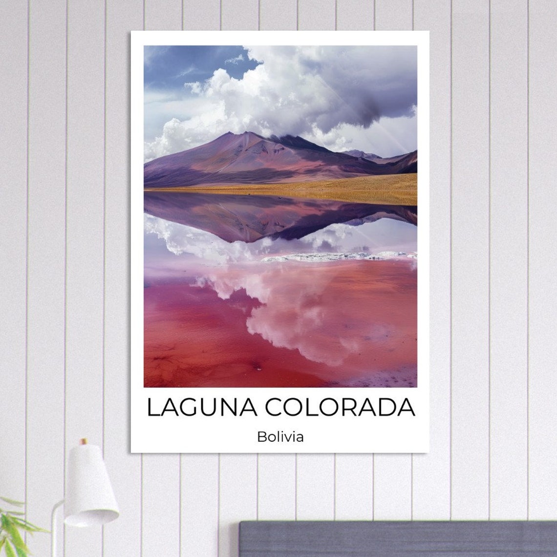 Laguna Colorada Bolivia Travel Poster Bolivia Travel Print Bolivia Poster Wall Art Bolivia Bolivia Print Travel Souvenir - Image 3