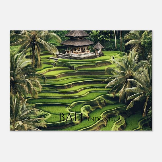 Bali Travelposter Tegalalang Wall Art Bali Travel Print Horizontal Bali Wall Decoration Bali Gift Bali Trip Bali Memory
