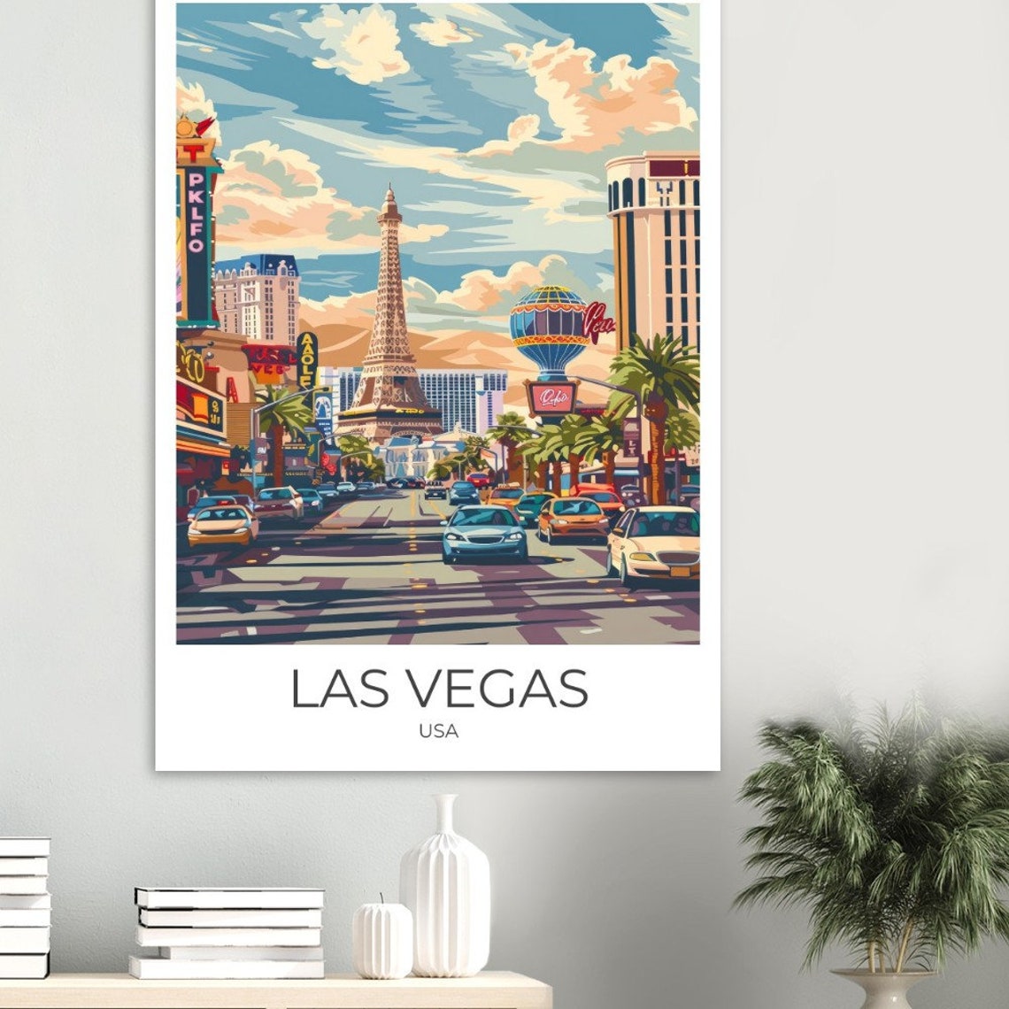 Las Vegas Travel Poster Las Vegas Travel Print Las Vegas Poster Wall Art Las Vegas Vintage Poster Travel Poster Las Vegas Print - Image 4