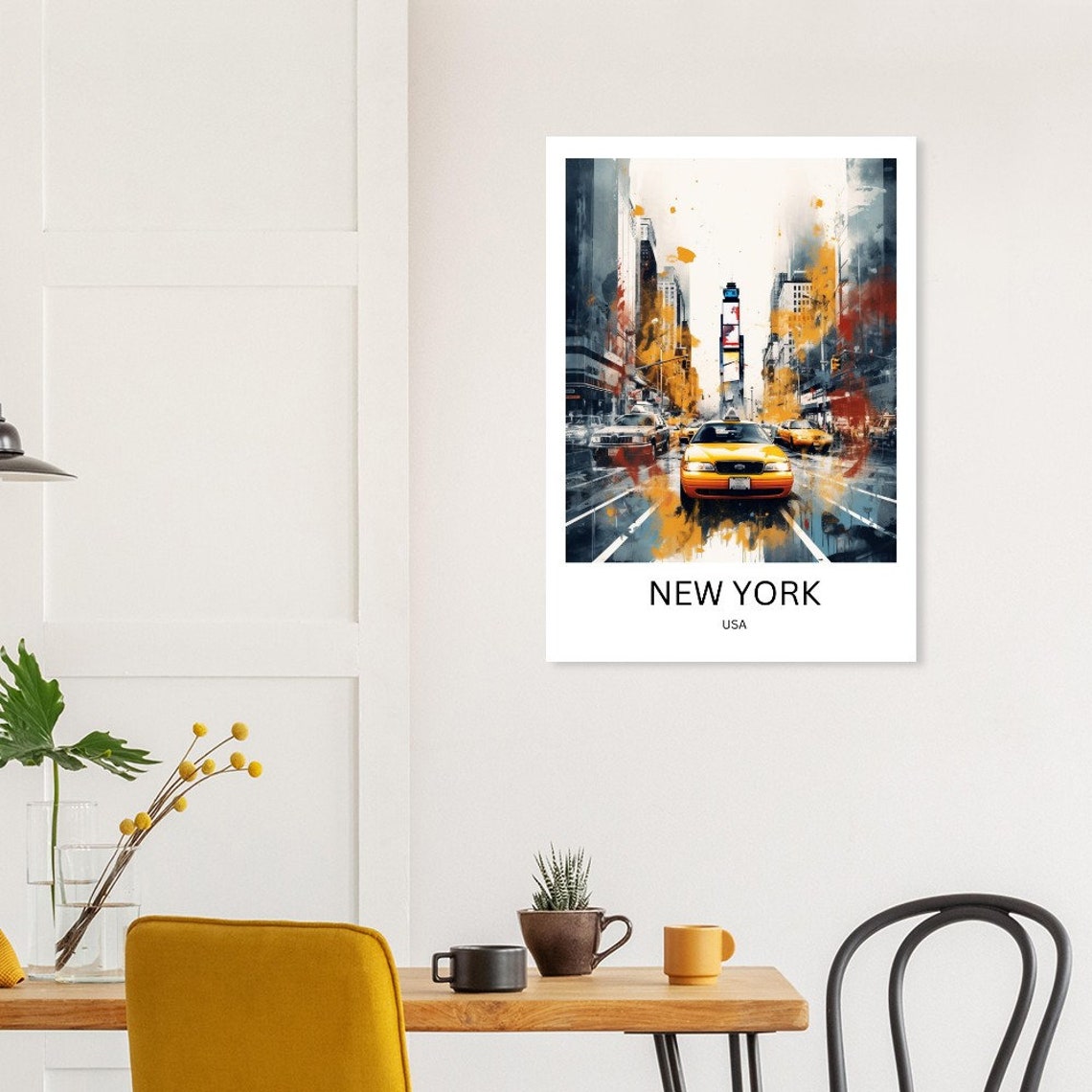New York Travel Poster Manhattan Skyline Statue Of Liberty Travel Poster New York Gift New York Travel Souvenir New York City Print - Image 2