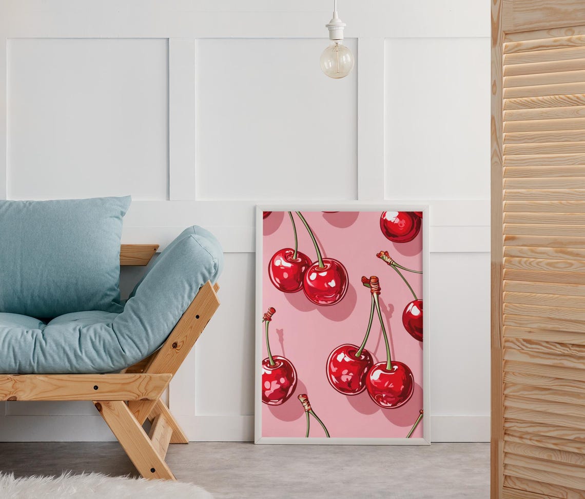 Retro Cherries, Charming Sweet Decor Poster - Image 5