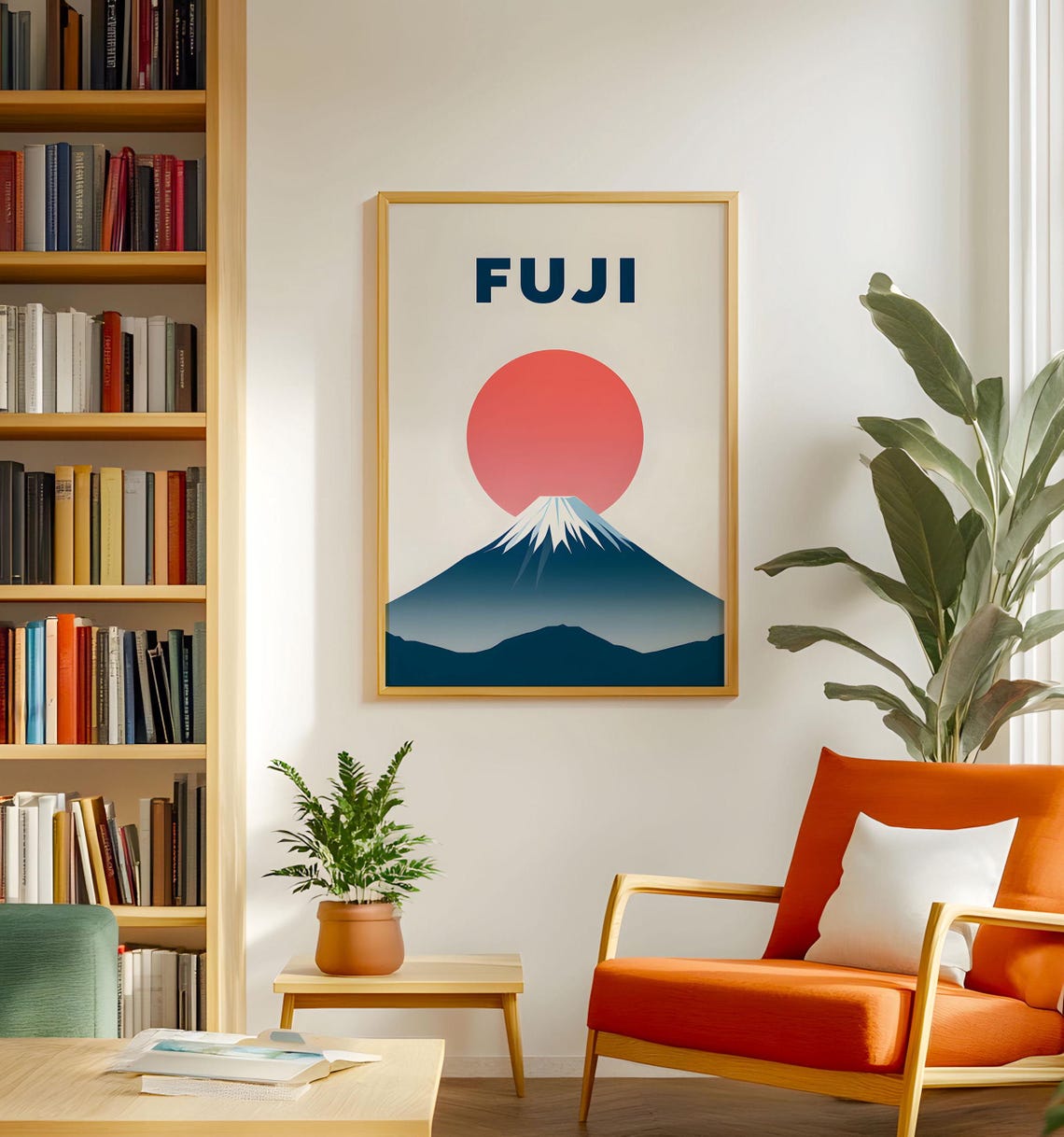 Vintage Fuji Mountain Travel Poster, Nature Landscape - Image 8