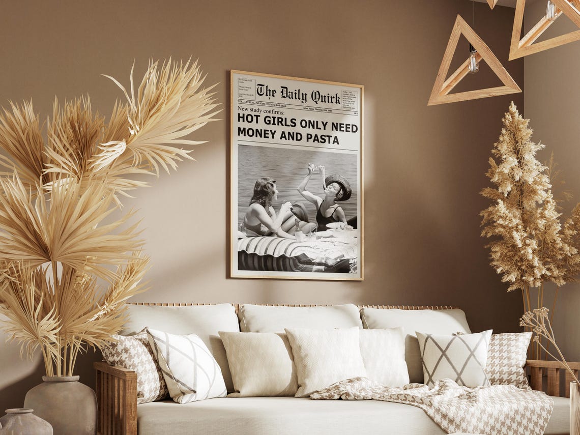 Pasta Newspaper Print, Vintage Dorm Room Decor - Image 6