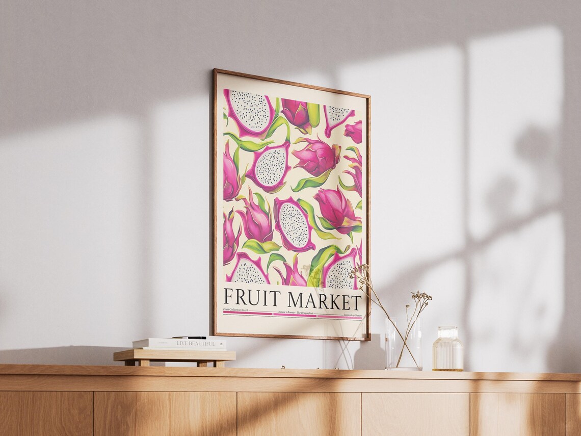 Dragon Fruit Market Poster, Kitchen Wall Decor - Image 2