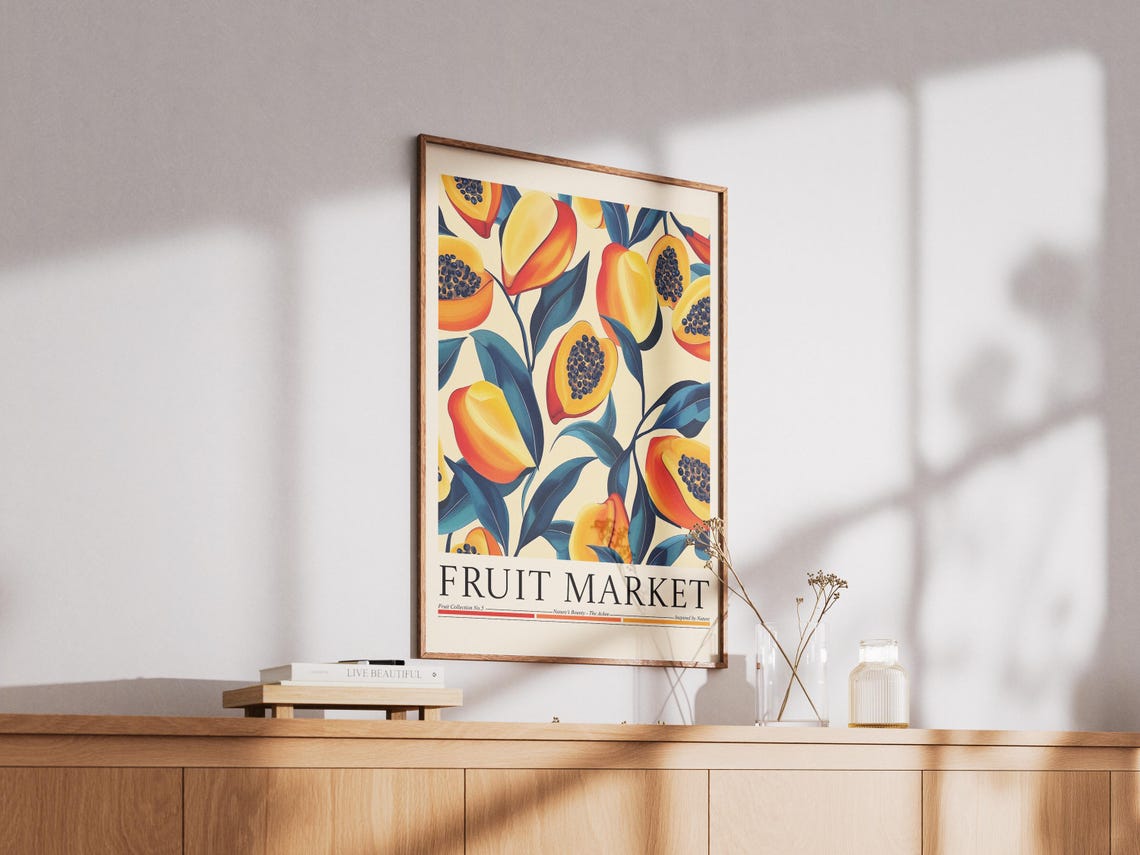 Ackee Fruit Market, Kitchen Wall Decor - Image 2