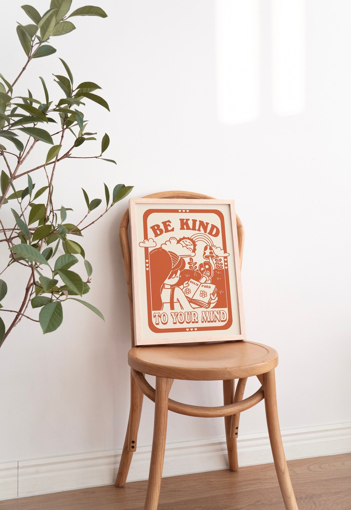 Quote Wall Print Print Retro Wall Decor Large Art Prints Old School Art Neutral Colors Orange - Image 2