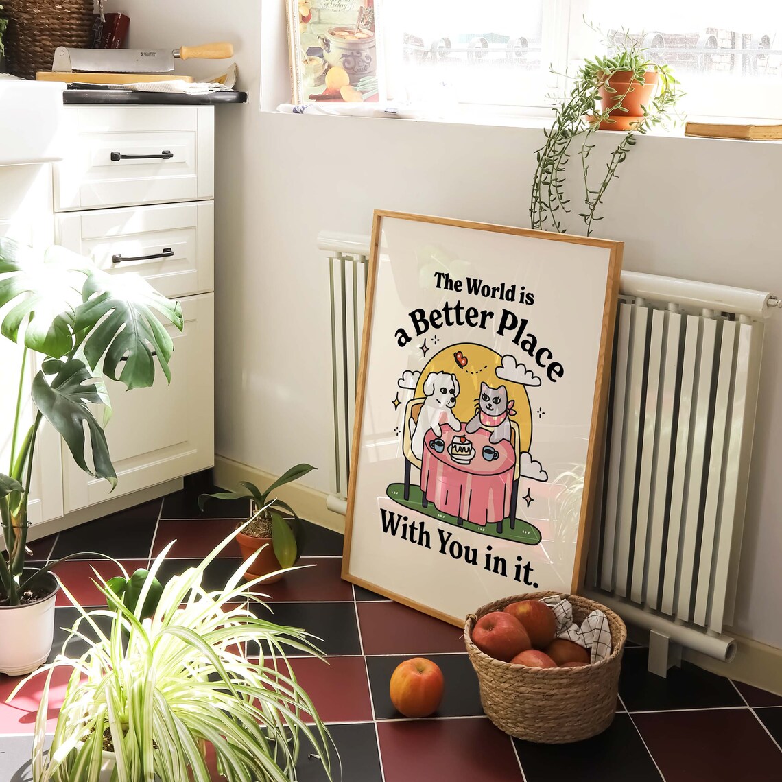 Dog And Cat Cute Quote Poster, Quirky Wall Print - Image 3