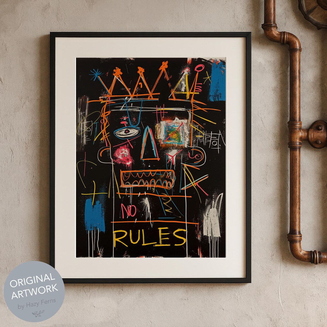 No Rules Graffiti, Bold Expressionist Pop Art