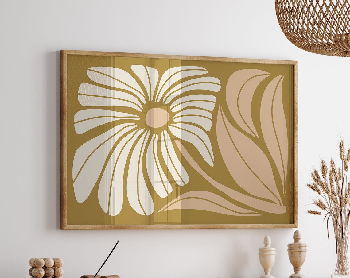 Matisse-Inspired Floral Minimalist Art Print