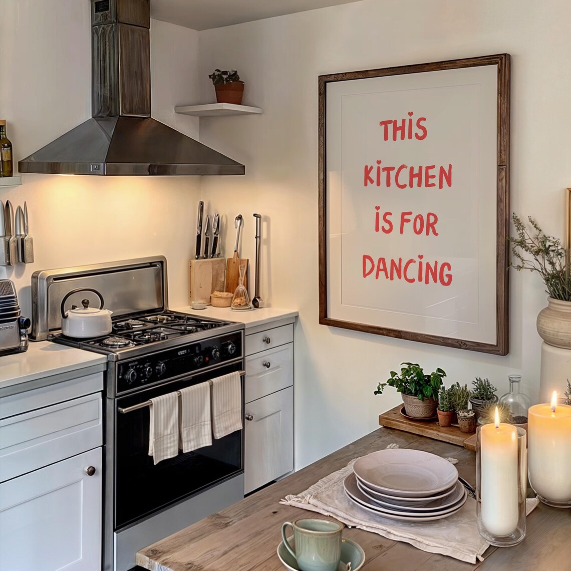 This Kitchen Is For Dancing Art Print, Kitchen Decor - Image 6