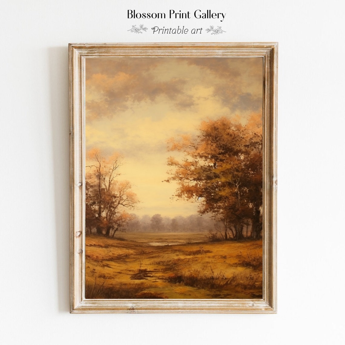 Vintage Autumn Landscape Fall Forest Poster Rustic Fall Decor Moody Landscape Wall Art Autumn 167