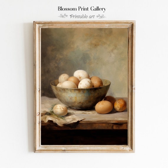 Farmhouse Eggs Vintage Kitchen Art Print