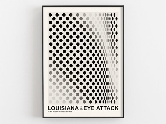 Bridget Riley Op Art Dots 2016 Louisiana Museum Eye Attack Poster
