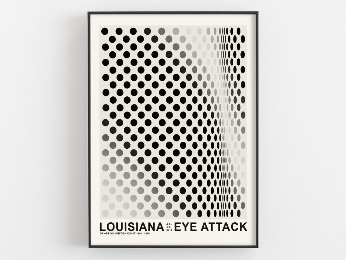 Bridget Riley Op Art Dots 2016 Louisiana Museum Eye Attack Poster