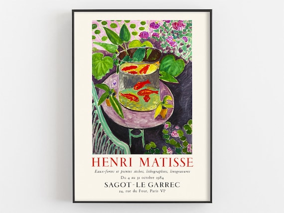 Henri Matisse Goldfish Bowl October 1984 Paris Exhibition Poster