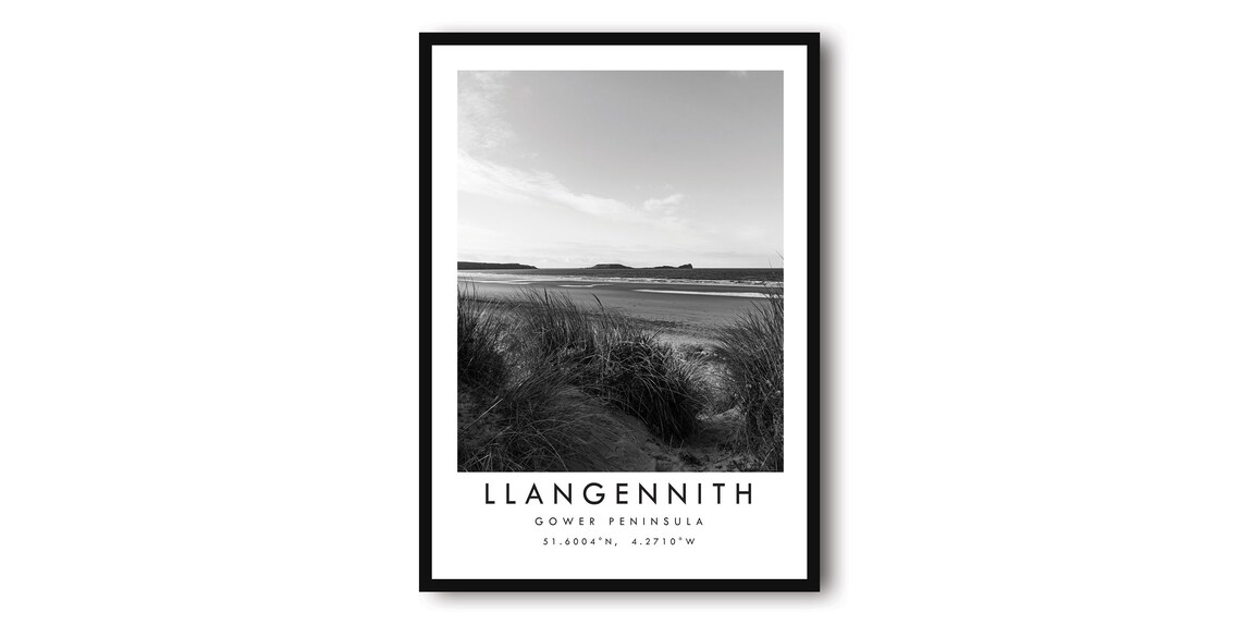 Llangennith Gower Minimalist Contemporary Travel Poster