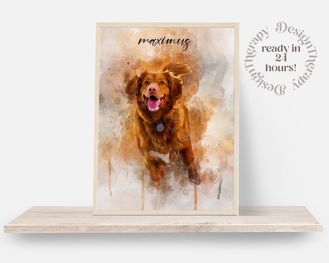 Watercolor Personalized Portrait Art Print