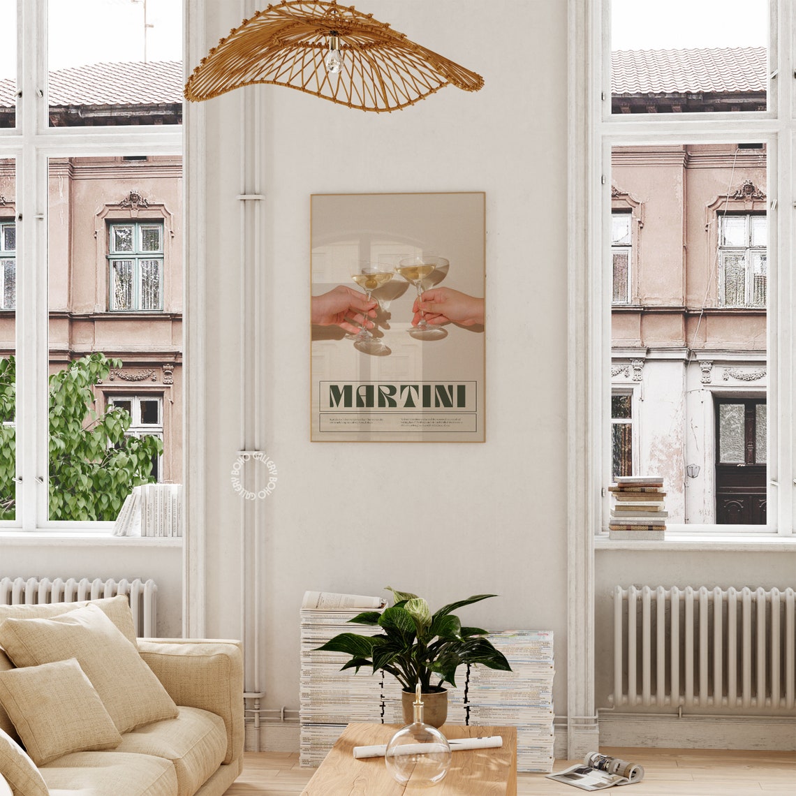 Classic Martini Cocktail Recipe Poster Retro Bar Cart Wall Decor - Image 3