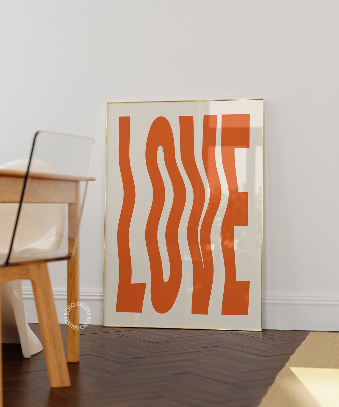 Love Print, Retro Preppy Valentine Wall Art - Image 2