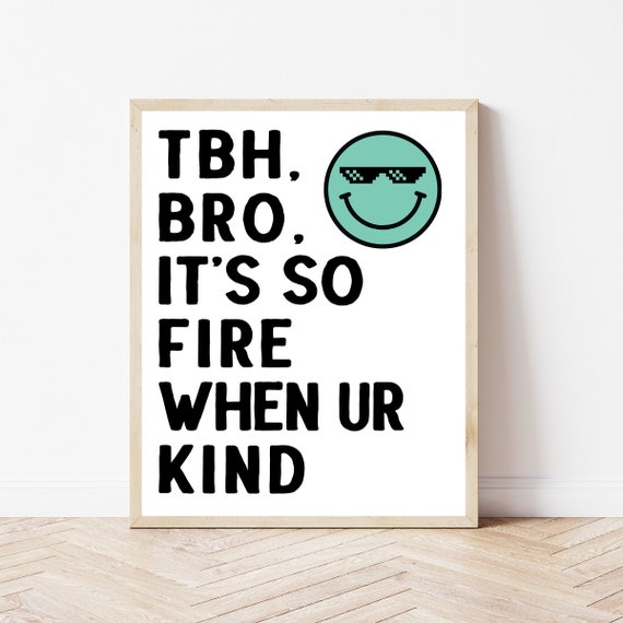 Be Kind Groovy Classroom Poster, Retro Wall Art