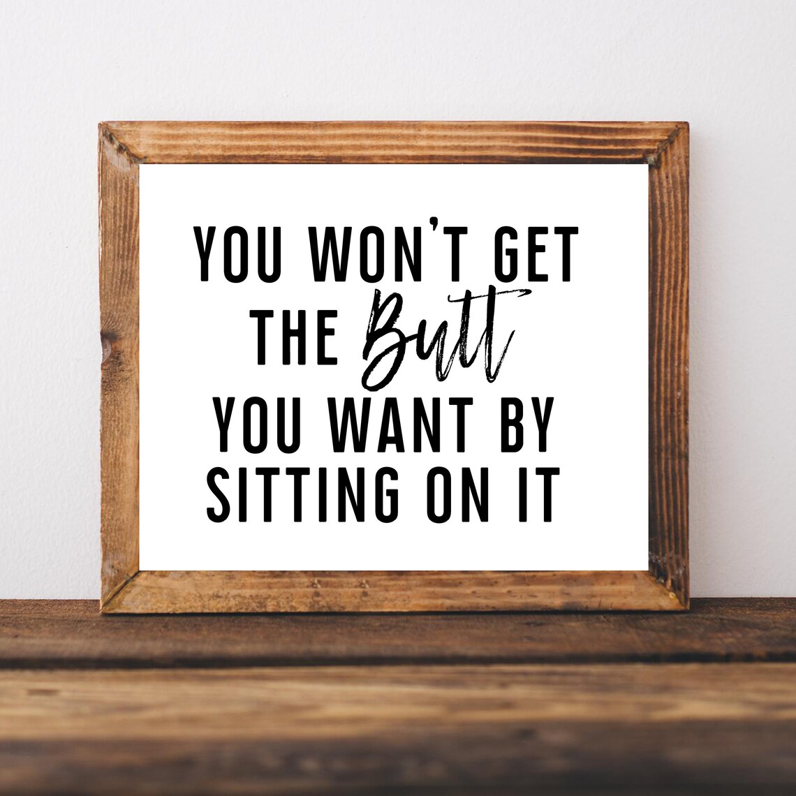 Fitness Motivational Squats Quote Art Print