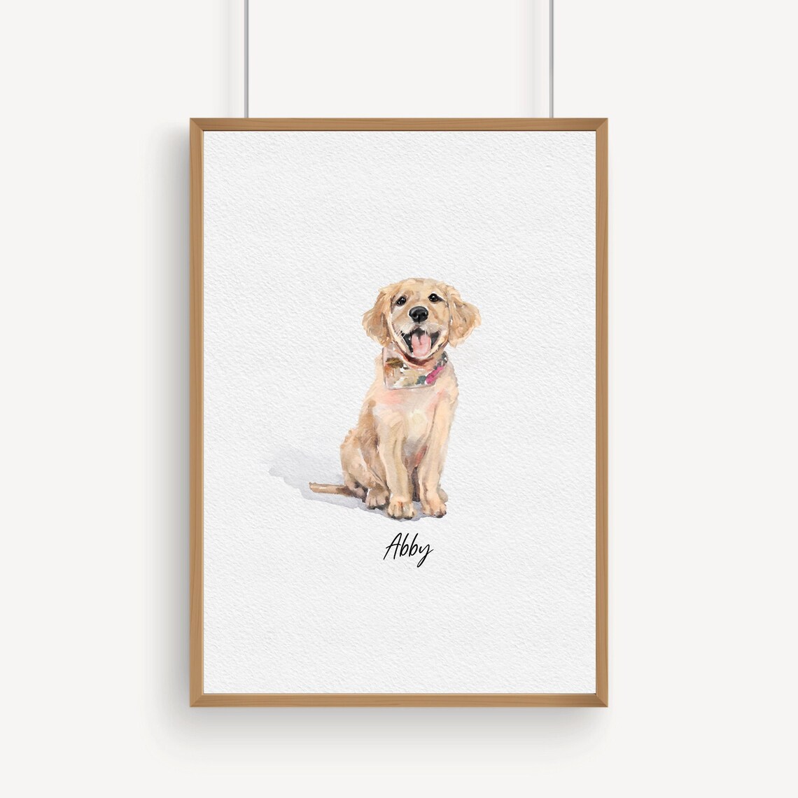 Mini Watercolor Pet Portrait Memorial Art Print