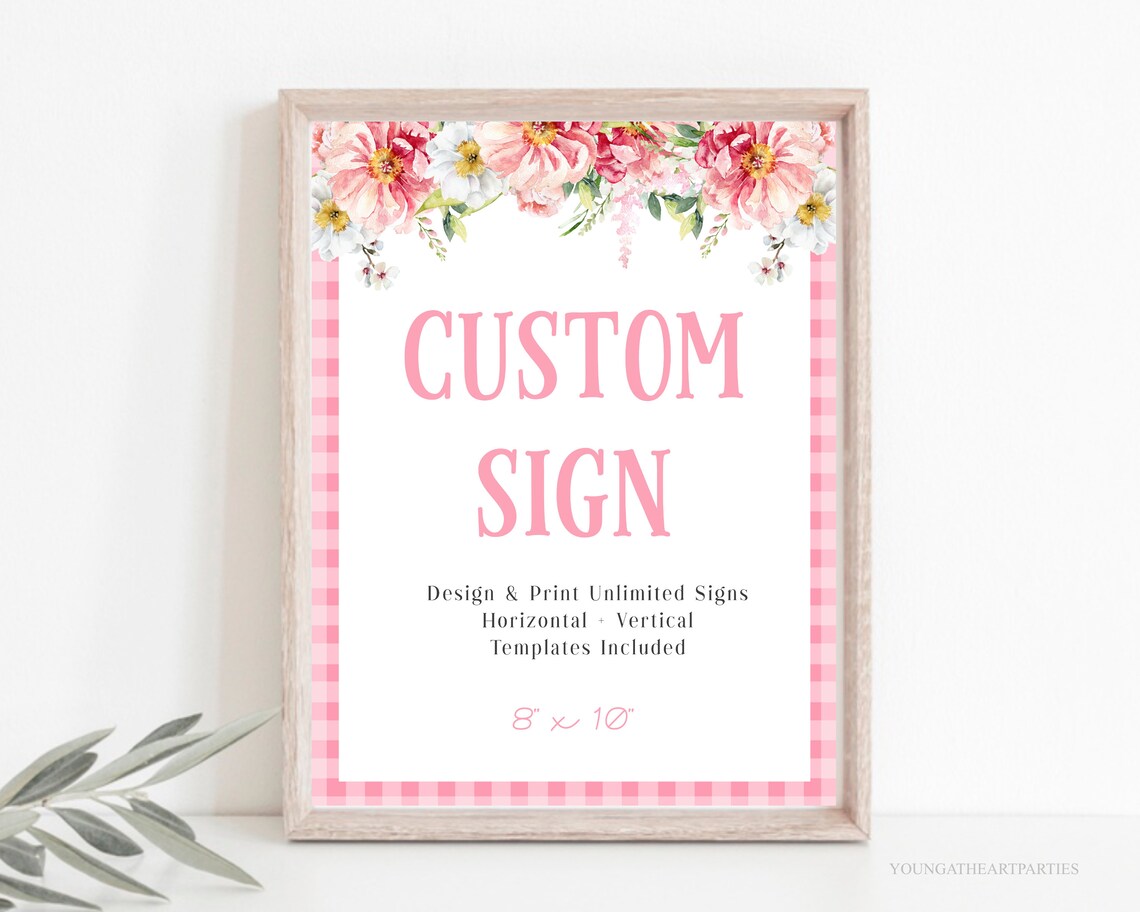 Pink Baby Q Custom Shower Signs Bbq Baby Shower Signs Make Your Own Pink Babyq Signs 8 X 10 10 X 8 Bbq Shower Signs Editable Signs