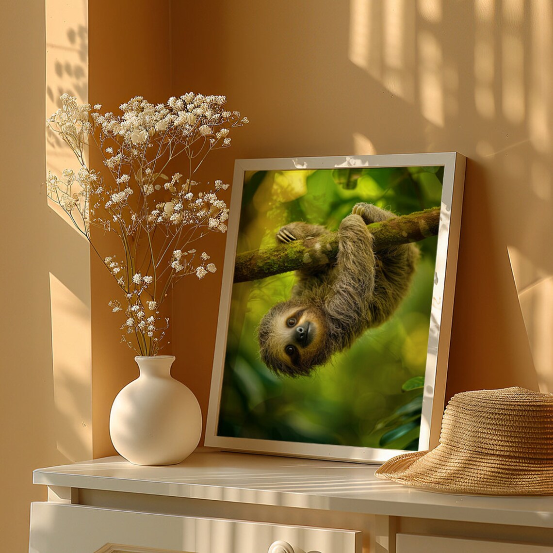 Baby Sloth Nursery Wall Art Print, Photorealistic - Image 4